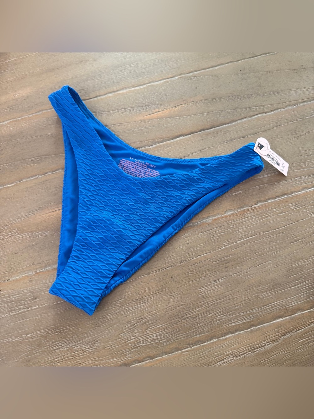 Victoria's Secret Electric Blue Textured Brazilian Bikini Bottom